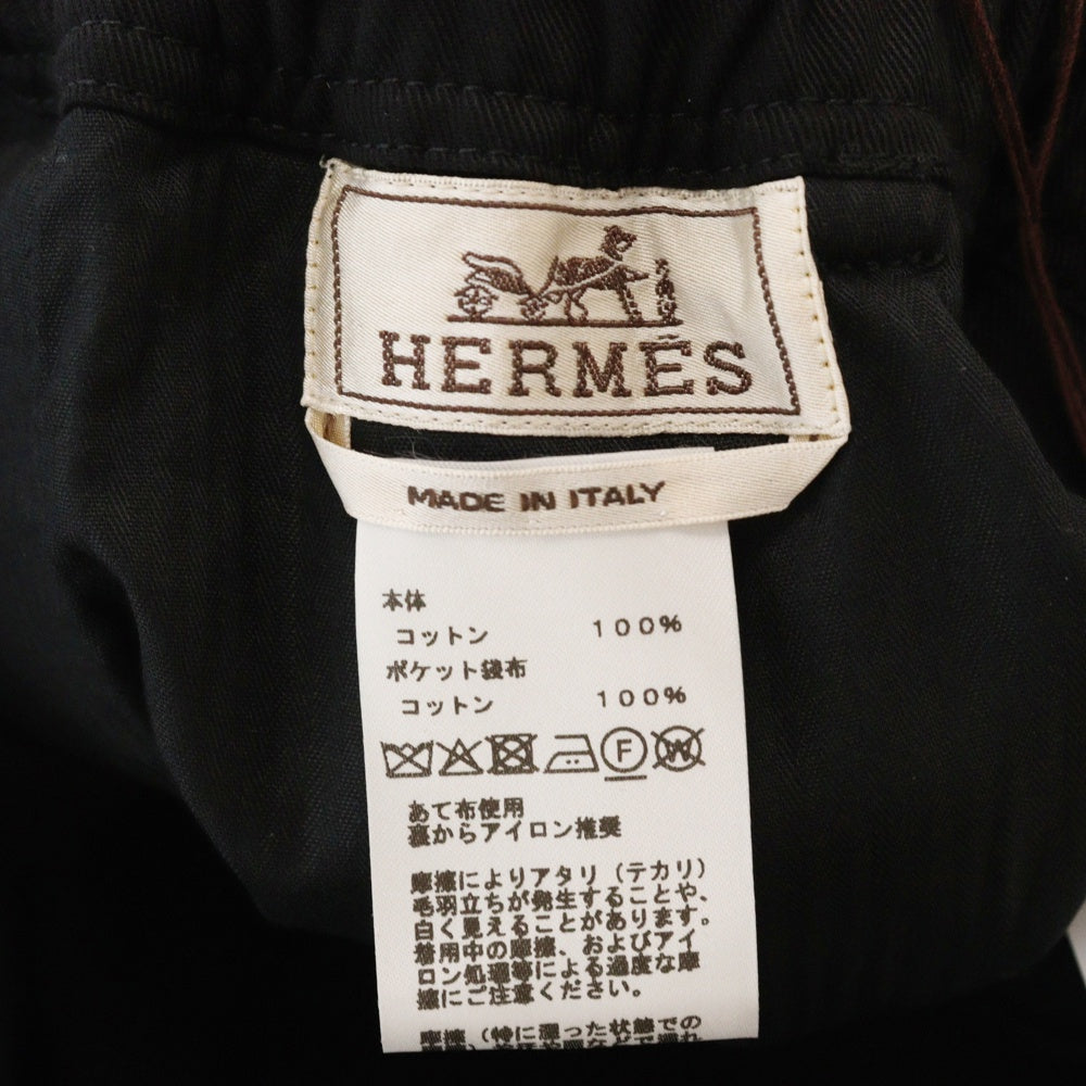 HERMES(エルメス) コットンツイル イージーパンツ ブラック