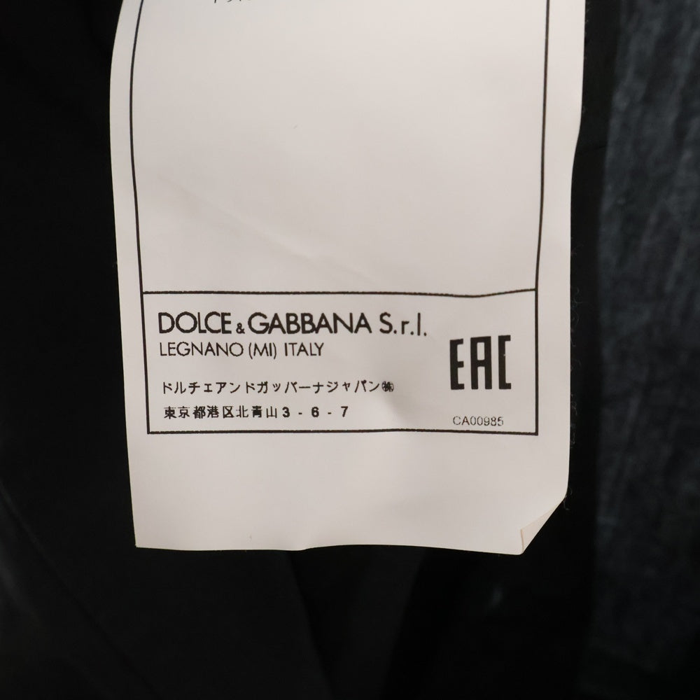 DOLCE & GABBANA(ドルチェアンドガッバーナ) ストライプ切り替え 2B テーラードジャケット ブラック G2LW5T