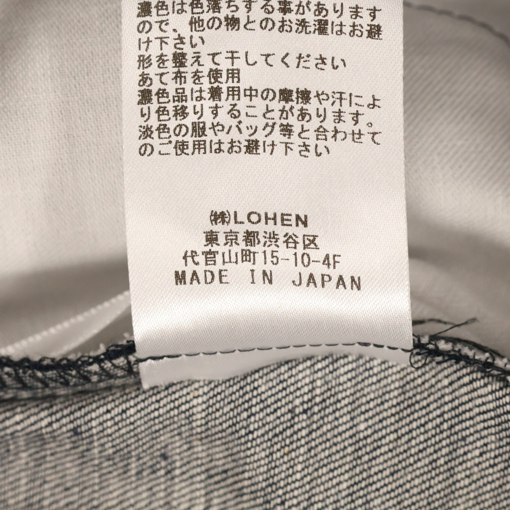 LOHEN(ローヘン) 23SS ランダムタック ハイウエスト デニムパンツ インディゴ レディース LH23SS-PT019