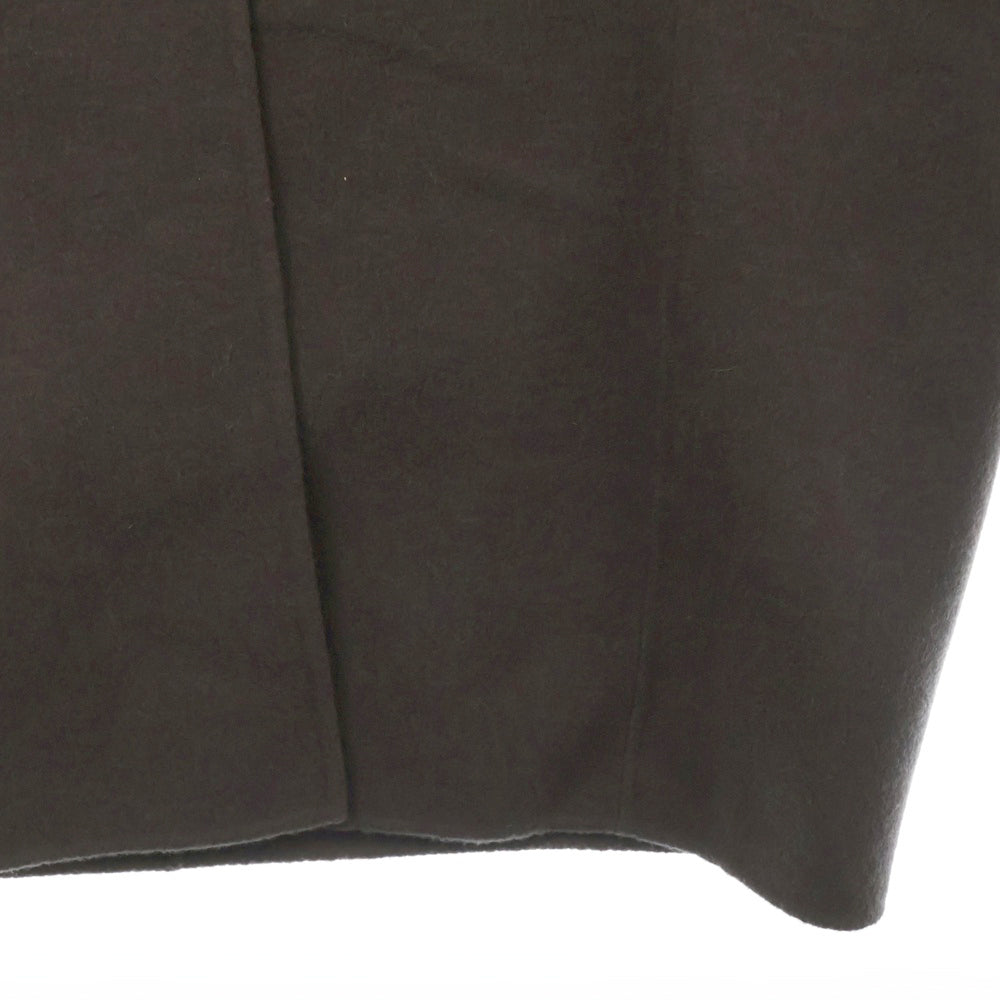 LOHEN(ローヘン) 22AW バックタック ジップアップ ウール ロングリバージレベスト ブラウン レディース LH22A-JK032