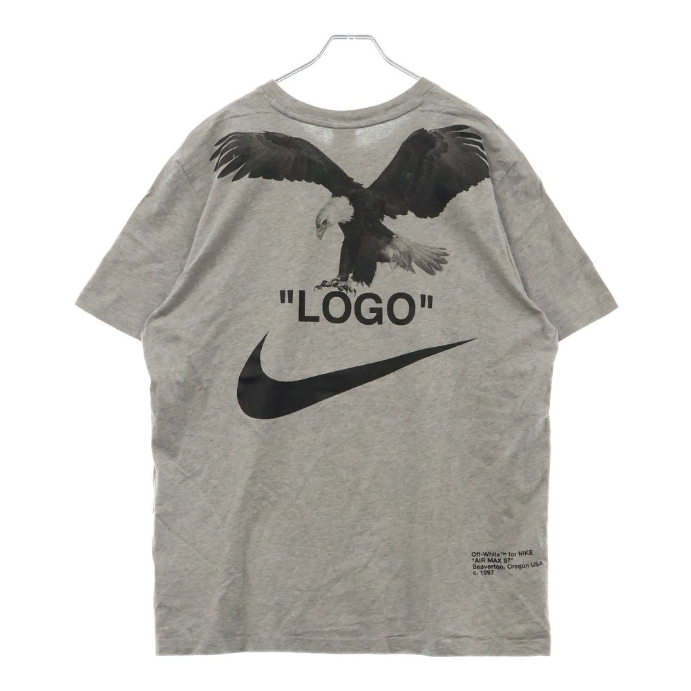NIKE(ナイキ) 18AW ×OFF-WHITE NRG A6 TEE オフホワイト 両面プリント クルーネック 半袖Tシャツ カットソー グレー BQ0827-063