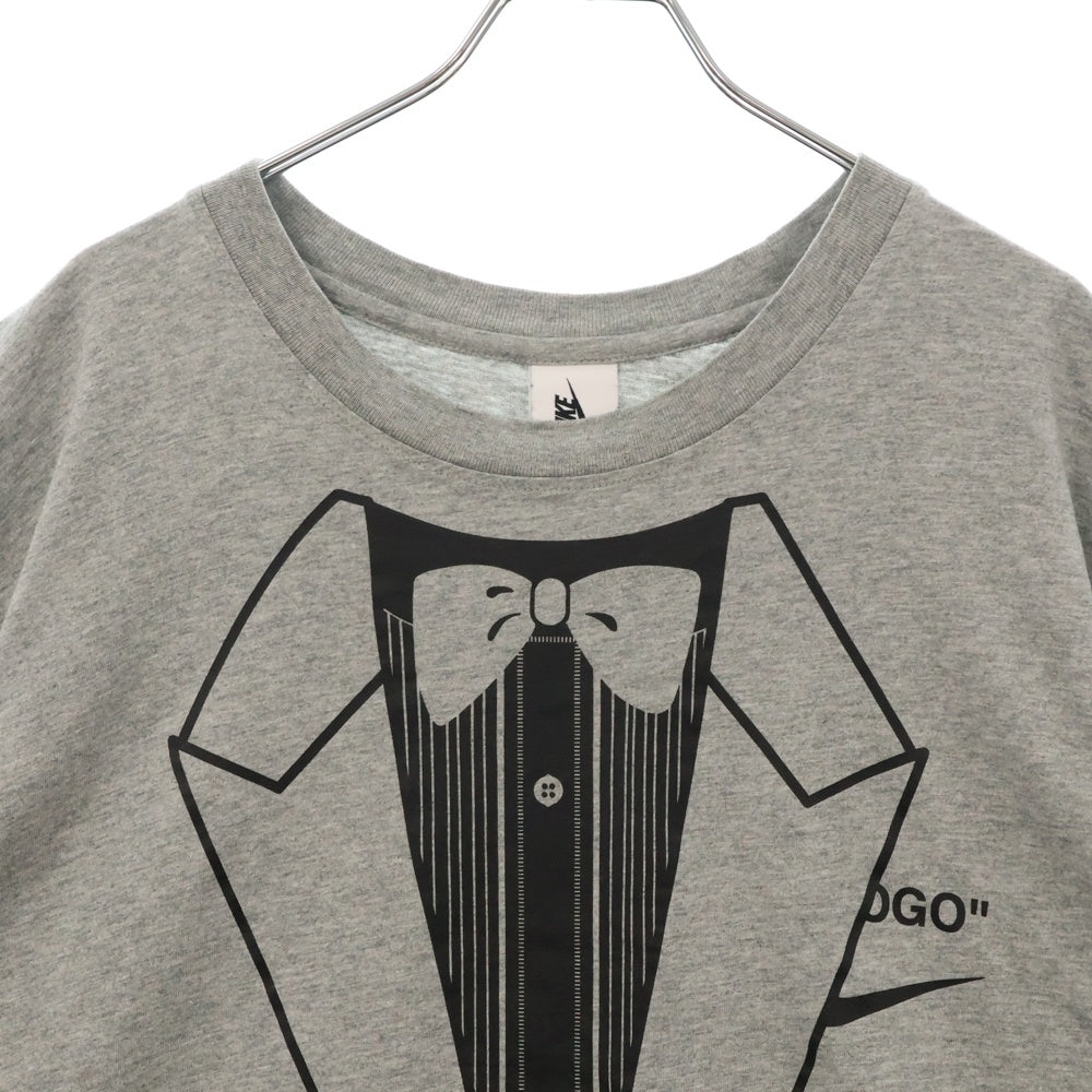 NIKE(ナイキ) 18AW ×OFF-WHITE NRG A6 TEE オフホワイト 両面プリント クルーネック 半袖Tシャツ カットソー グレー BQ0827-063