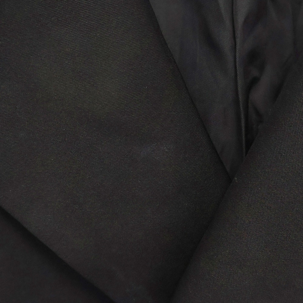 Yohji Yamamoto + NOIR(ヨウジヤマモトプリュスノアール) 変形デザイン スタンドカラー ウール ダブルジャケット ブラック レディース NA-J11-100