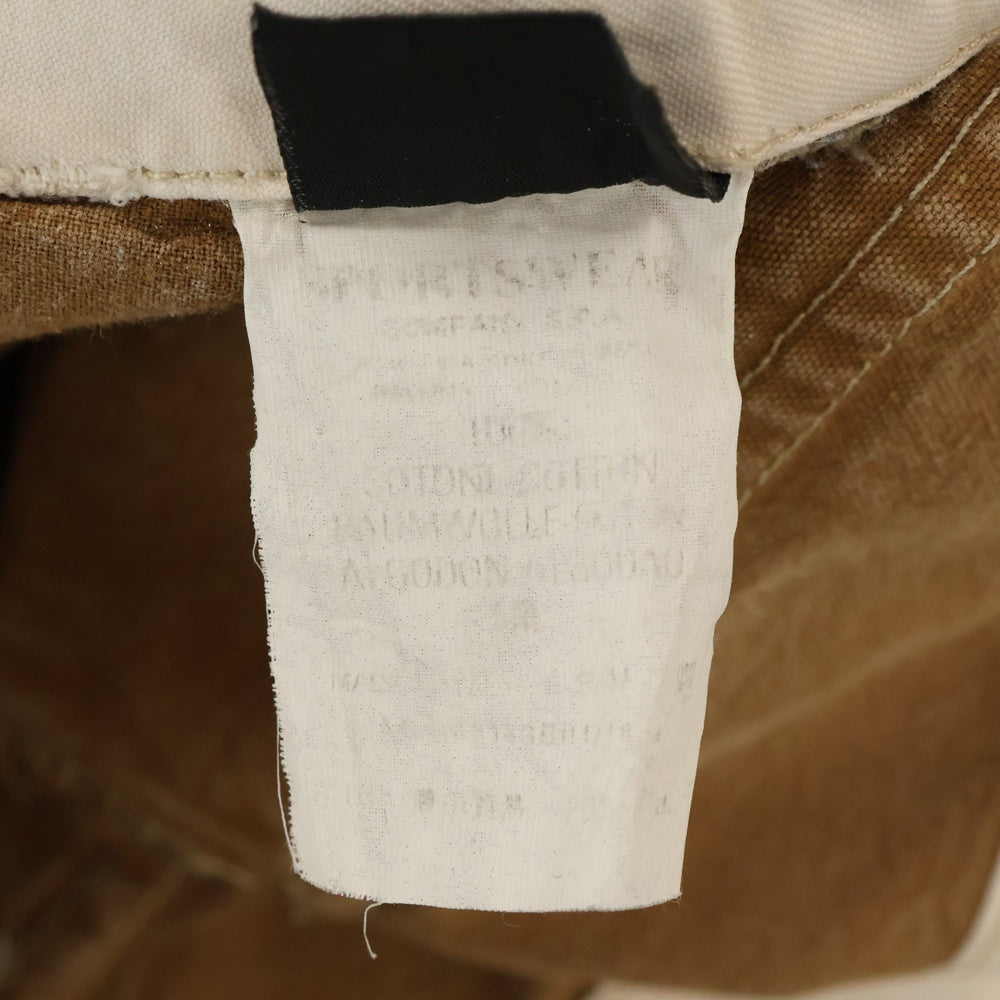 STONE ISLAND(ストーンアイランド) ロゴプリント ボタンフライ ウォッシュドキャンバスカーゴパンツ ブラウン 42143B01