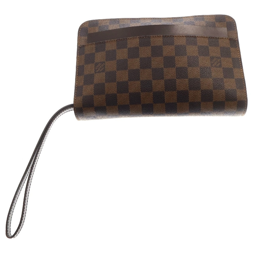 LOUIS VUITTON(ルイヴィトン) ダミエ サンルイ レザー セカンド クラッチバッグ ブラウン N51993 SN1142