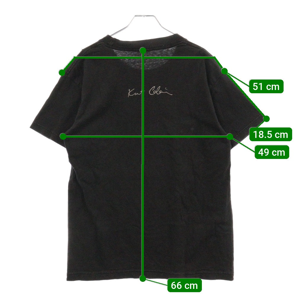 VINTAGE(ヴィンテージ) 90s NIRVANA 1998 KURT COBAIN MEMORIAL FACE カートコバーン 半袖Tシャツ ブラック
