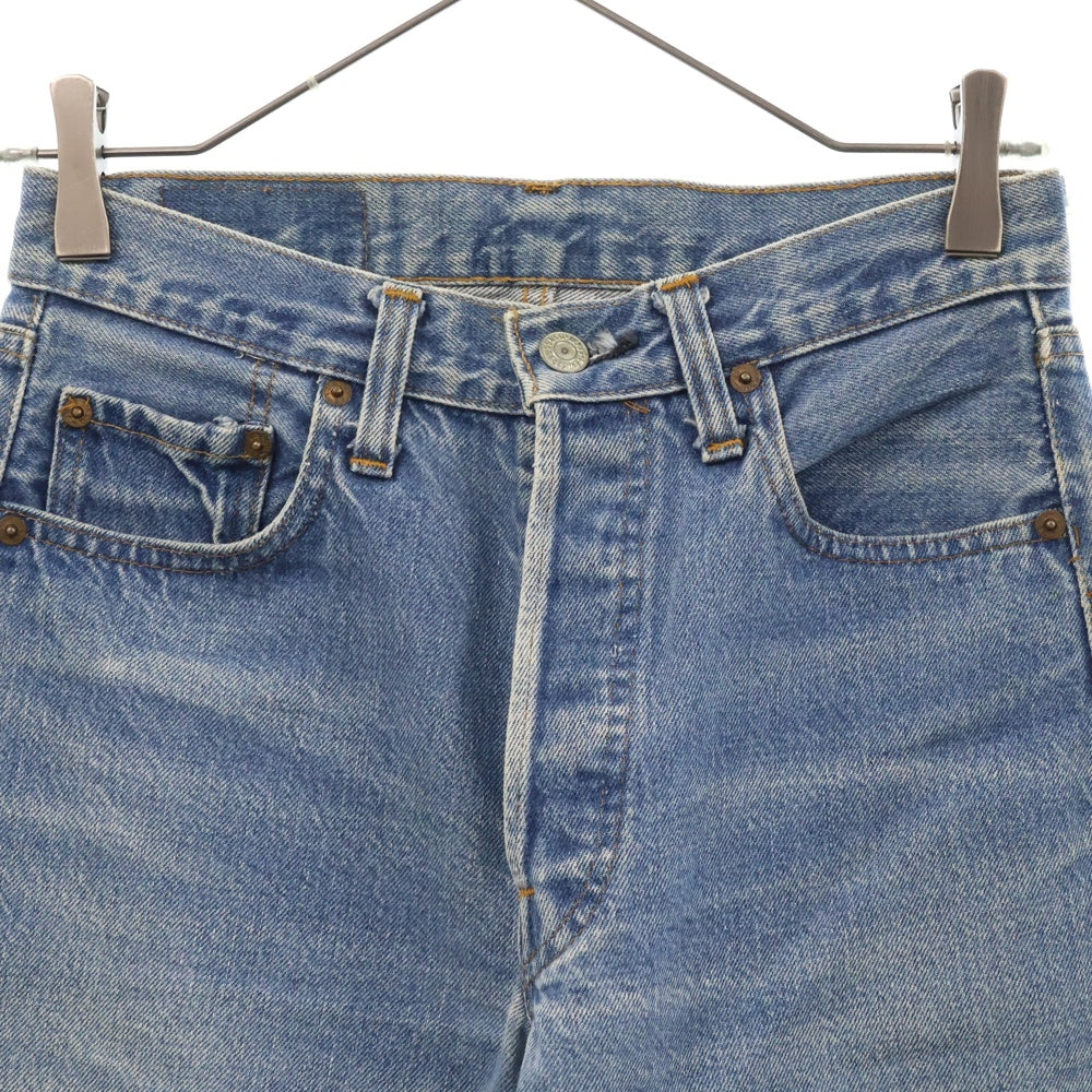 Levi's(リーバイス) 70S VINTAGE 501 ヴィンテージ 66後期 ボタン裏6 ブランクタブ 紙パッチ 赤耳 ボタンフライ デニムパンツ インディゴ