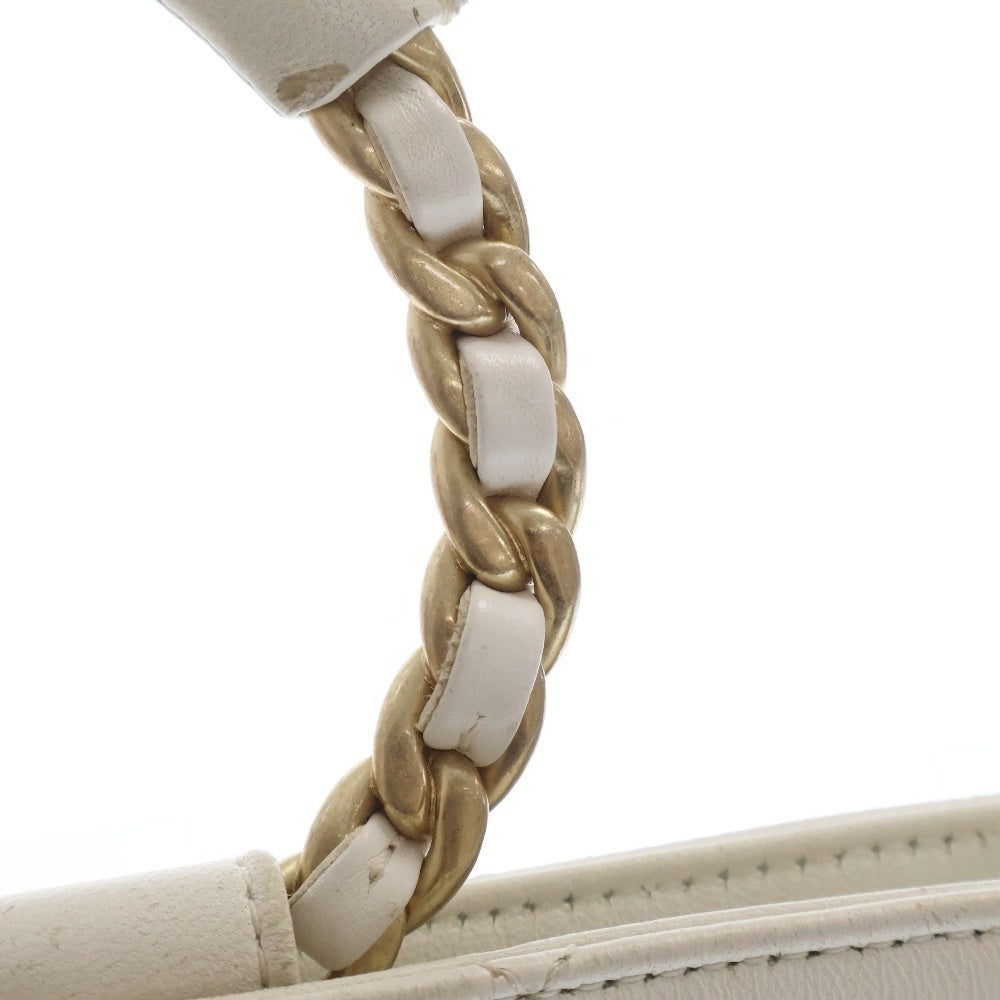 CHANEL(シャネル) マトラッセ レザー 2WAYトート ミニリュック ホワイト レディース