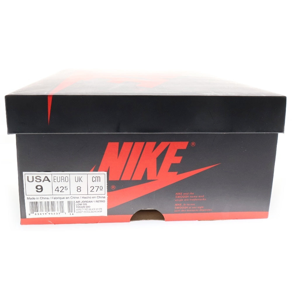 NIKE(ナイキ) 【観賞用 2015年製】 AIR JORDAN 1 LOW RETRO LOW CHICAGO エア ジョーダン シカゴ ローカットスニーカー ホワイト/レッド US9/27cm 705329‐600