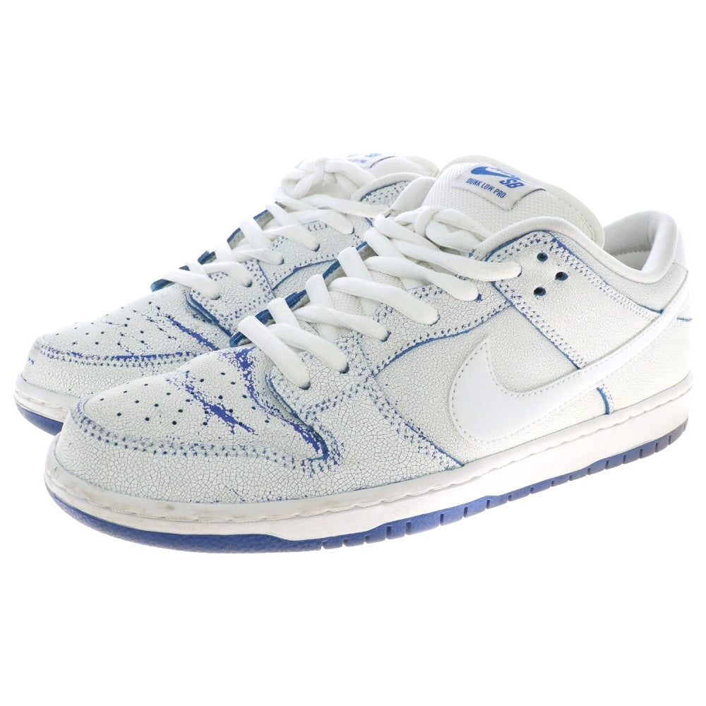 NIKE SB(ナイキエスビー) DUNK LOW PRO PRM SB ダンクロー ポースリン ローカットスニーカー ホワイト/ブルー US10/28cm CJ6884-100