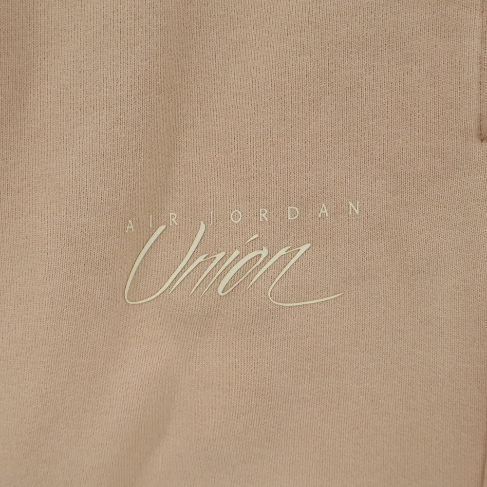 NIKE(ナイキ) 23SS ×UNION M J UNION FLC PANT ユニオン ロゴプリント コットンスウェットパンツ ベージュ DV7336-296