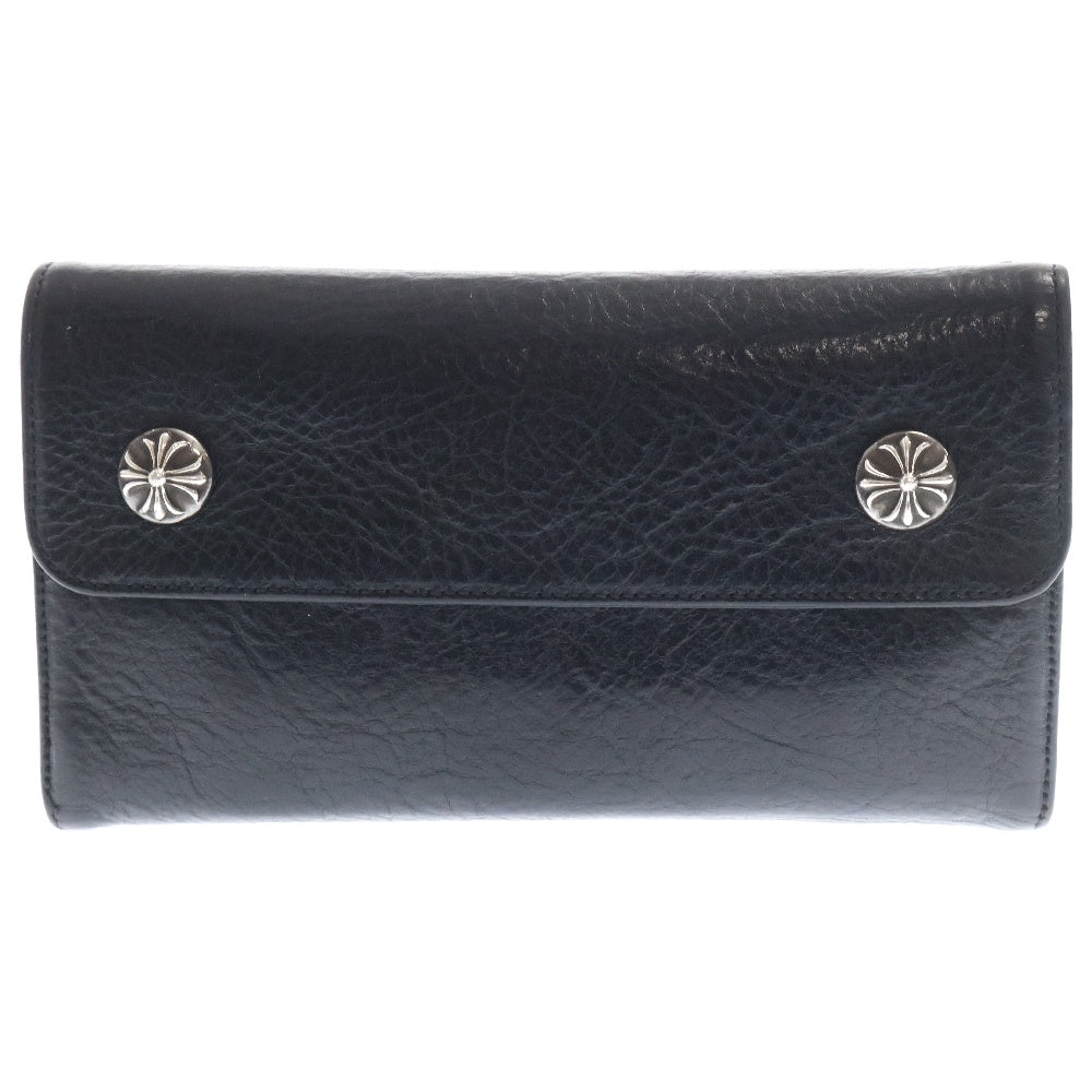 CHROME HEARTS(クロムハーツ) WAVE ウェーブ レザーウォレット 財布 ブラック BCA375