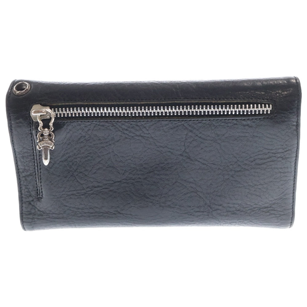 CHROME HEARTS(クロムハーツ) WAVE ウェーブ レザーウォレット 財布 ブラック BCA375