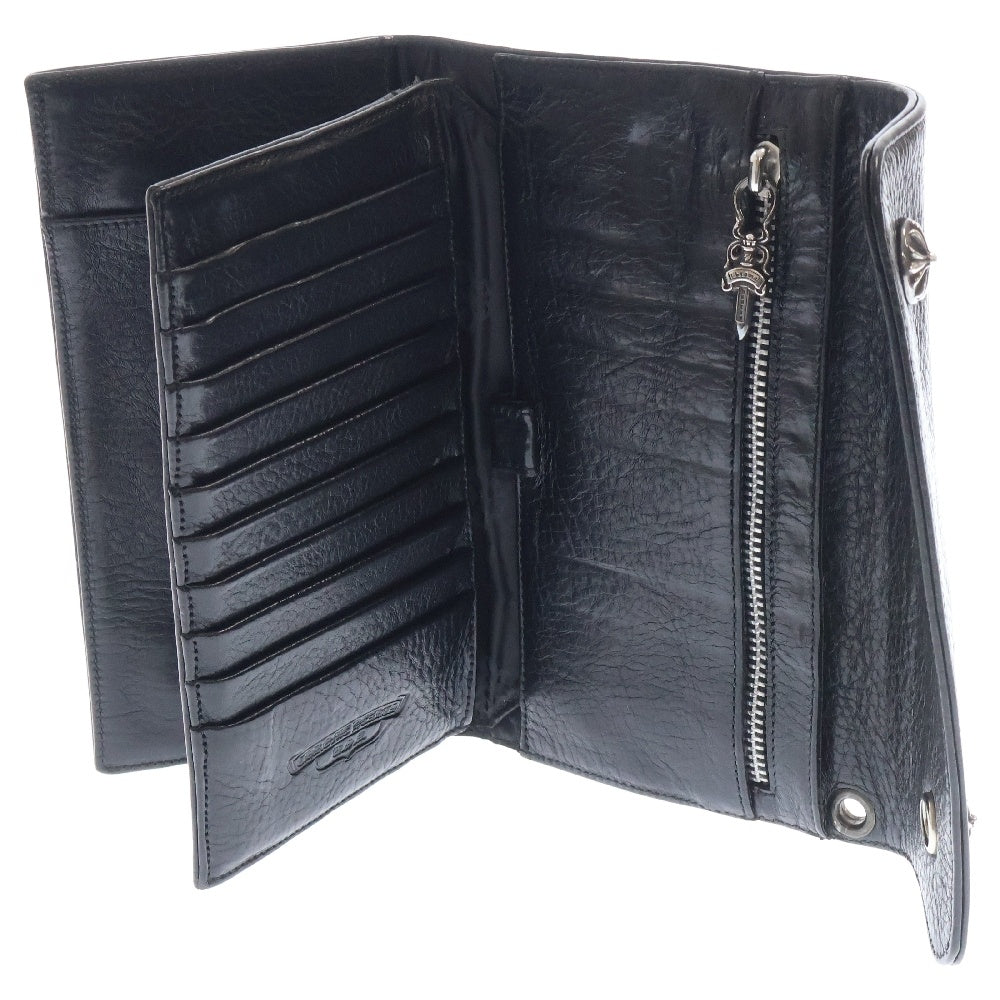 CHROME HEARTS(クロムハーツ) WAVE ウェーブ レザーウォレット 財布 ブラック BCA375