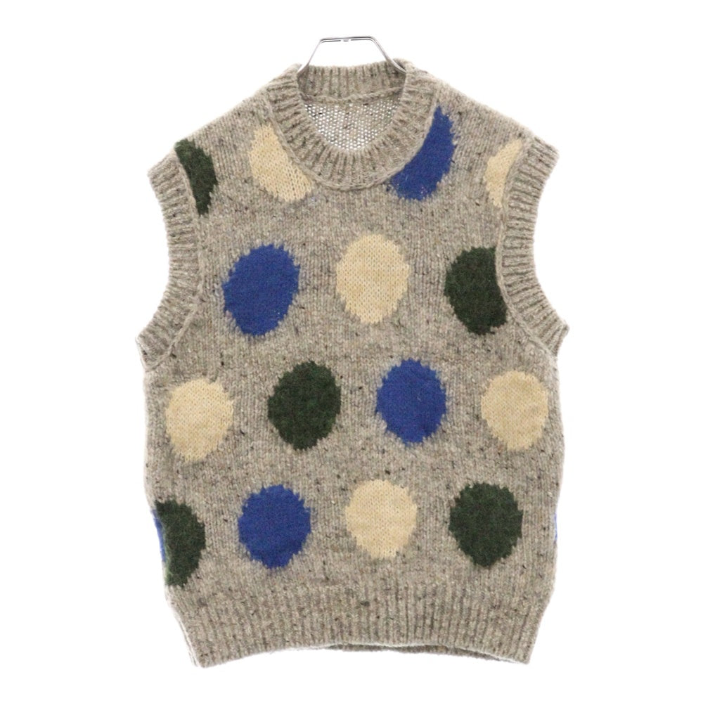 Acne Studios(アクネ ストゥディオズ) HEAVY WEIGHT SMALL WOOL KNIT VEST ヘビーウェイト スモールウールニットベスト グレー/マルチ FN-MN-KNIT000277
