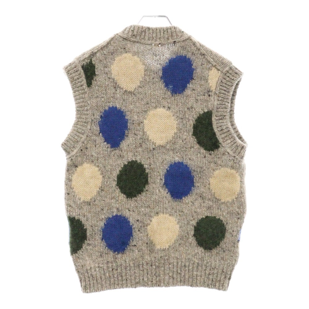 Acne Studios(アクネ ストゥディオズ) HEAVY WEIGHT SMALL WOOL KNIT VEST ヘビーウェイト スモールウールニットベスト グレー/マルチ FN-MN-KNIT000277