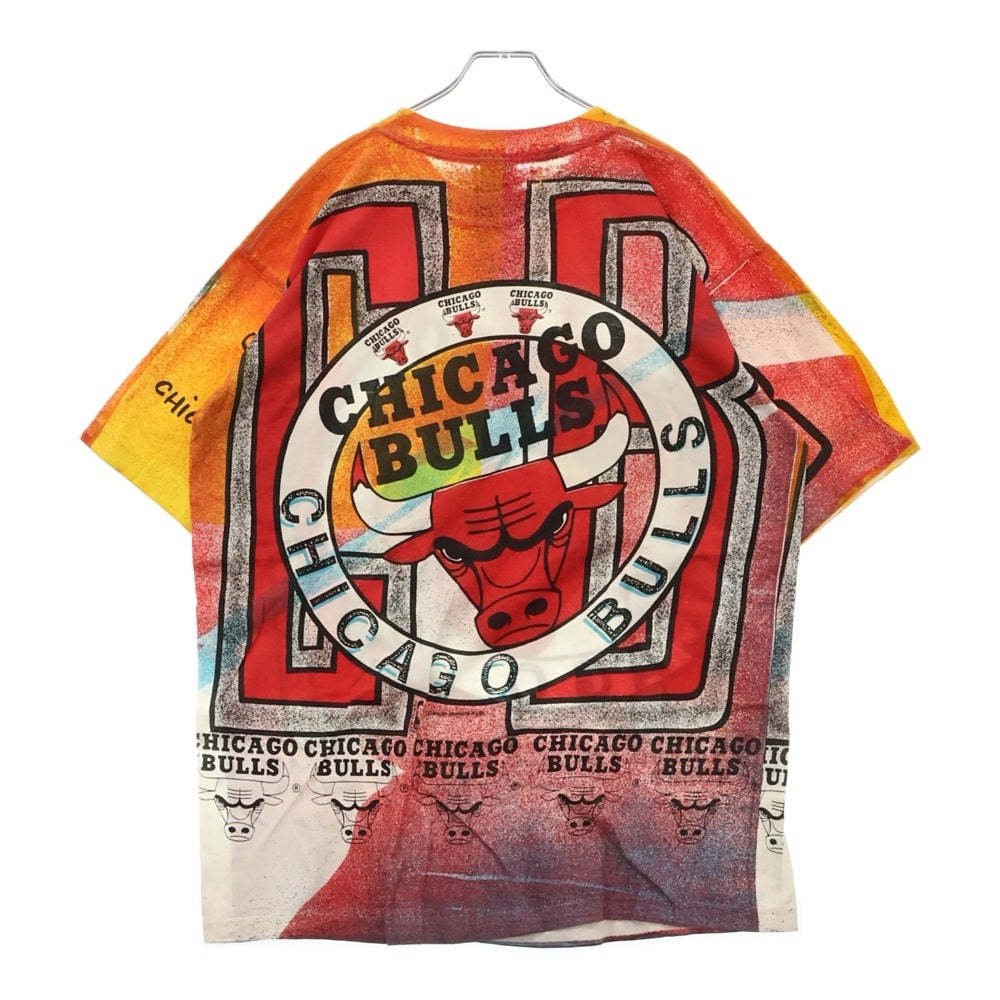 VINTAGE(ヴィンテージ) 90S VINTAGE T's CHICAGO BULLS ヴィンテージ シカゴブルズ 総柄 両面プリント 半袖Tシャツ カットソー オレンジ/レッド