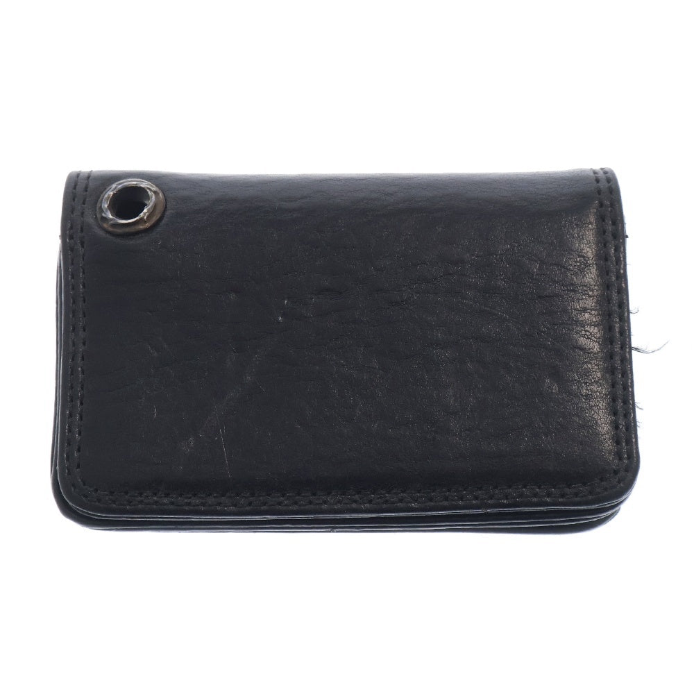CHROME HEARTS(クロムハーツ) CARD CASE グロメット付きレザーカードケース ブラック
