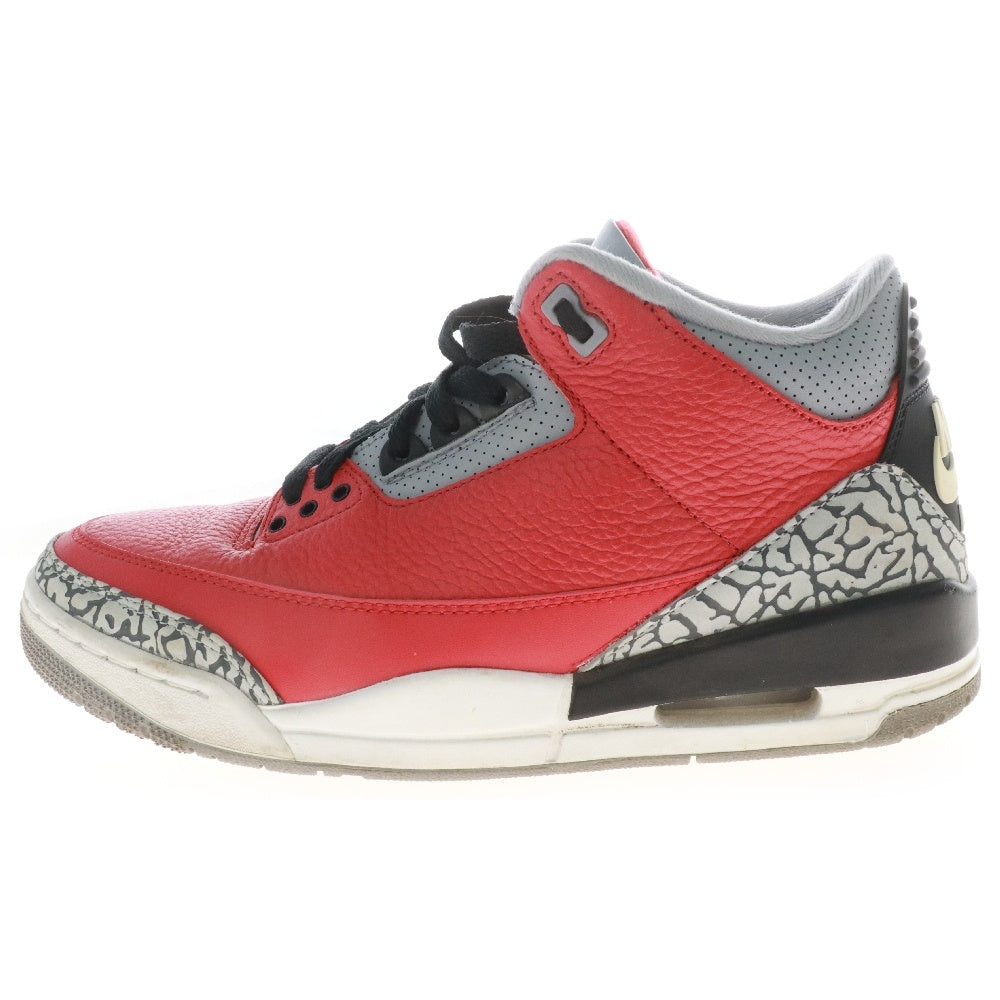 NIKE(ナイキ) AIR JORDAN 3 RETRO SE UNITE FIRE RED エアジョーダン3 ファイアレッド ミッドカットスニーカー レッド US8.5/26.5cm CK5692-600