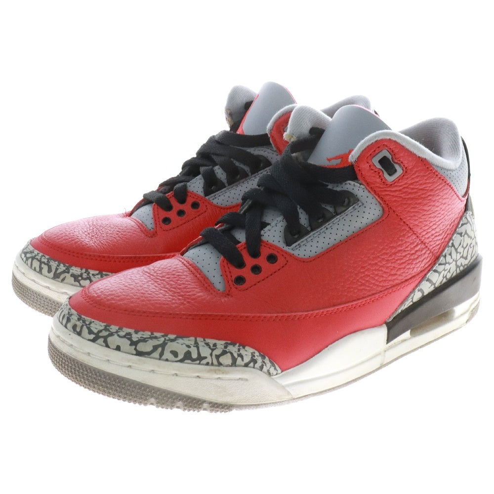 NIKE(ナイキ) AIR JORDAN 3 RETRO SE UNITE FIRE RED エアジョーダン3 ファイアレッド ミッドカットスニーカー レッド US8.5/26.5cm CK5692-600