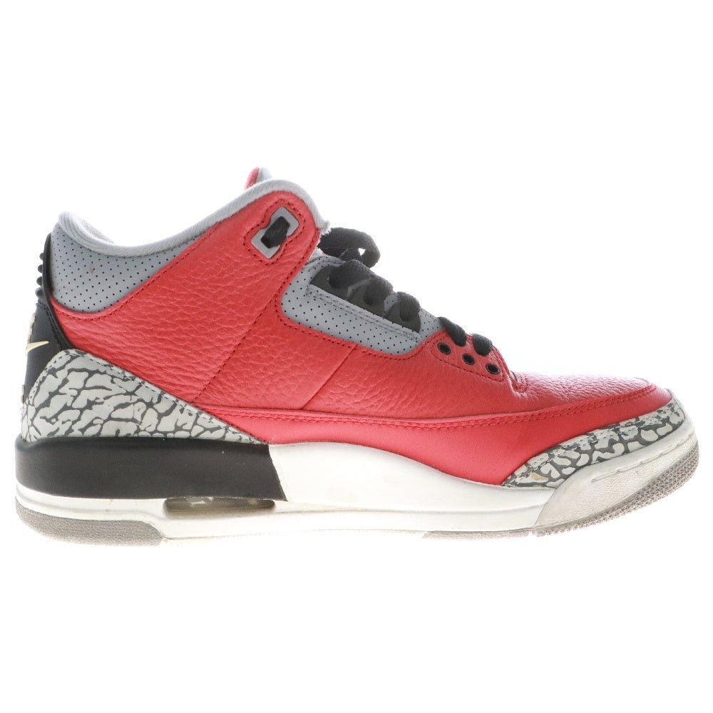 NIKE(ナイキ) AIR JORDAN 3 RETRO SE UNITE FIRE RED エアジョーダン3 ファイアレッド ミッドカットスニーカー レッド US8.5/26.5cm CK5692-600