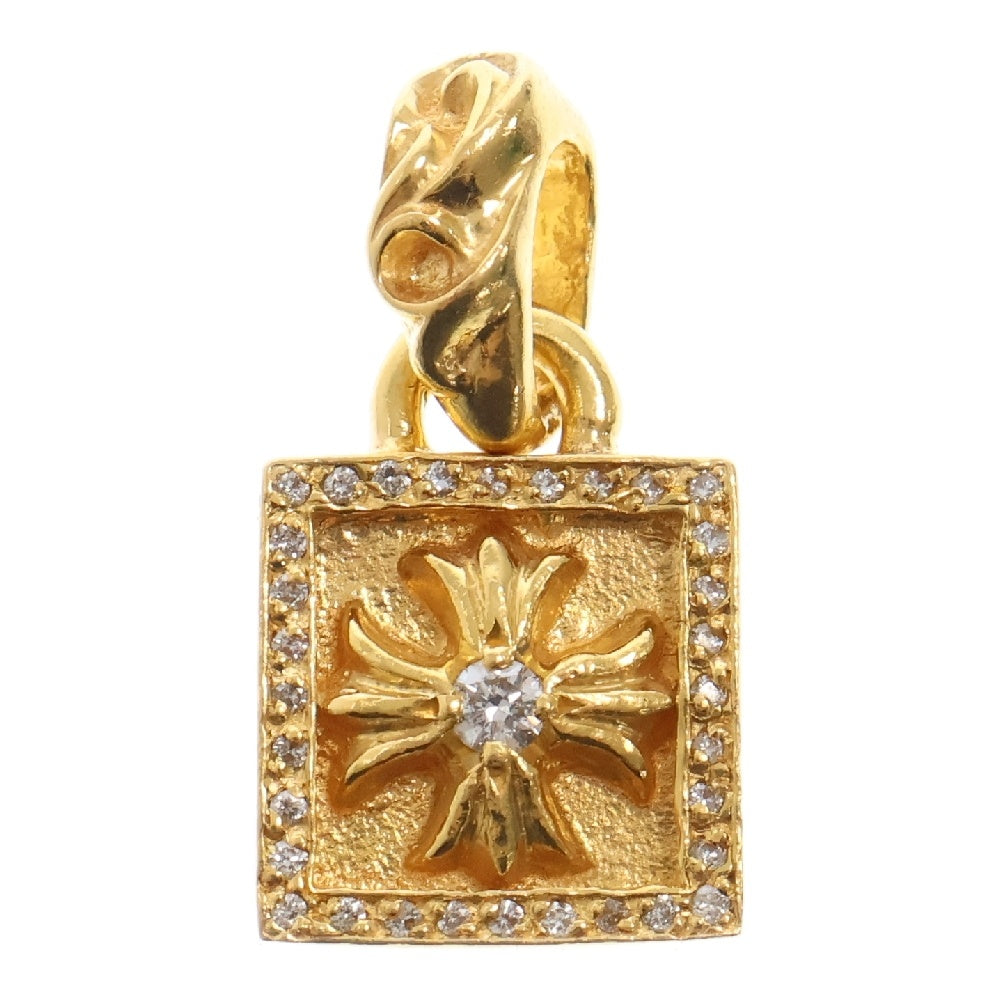CHROME HEARTS(クロムハーツ) 22K FRAMED CH PLUS P/DIA フレームドCHプラス PAVEダイヤ ペンダントトップ ゴールド BCA048