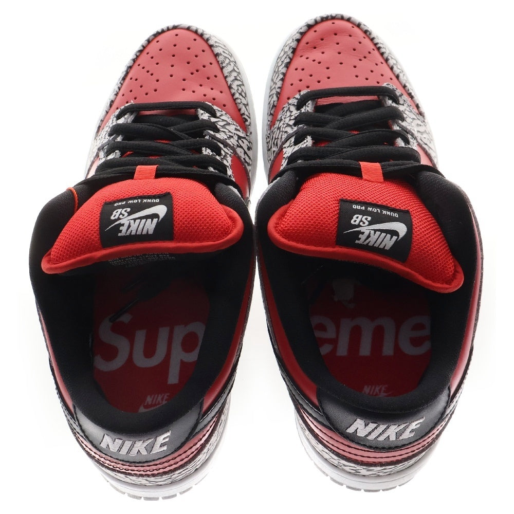 NIKE SB(ナイキエスビー) 12SS ×SUPREME DUNK LOW PREMIUM SB シュプリーム ダンク プレミアム ローカットスニーカー レッド US9/27.0cm 313170-600