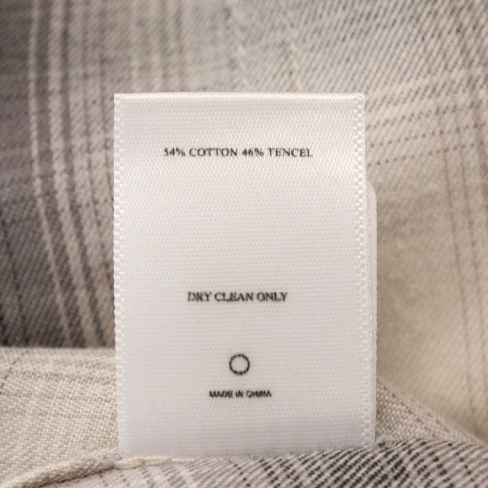 STAMPD(スタンプド) Templin オンブレチェック テンセル混 ポケット ロングスリーブ 長袖 シャツ ベージュ M2288BD