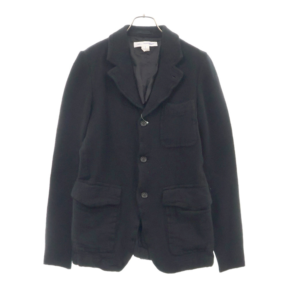 COMME des GARCONS SHIRT(コムデギャルソンシャツ) 24AW 縮絨加工 袖ニット シングルジャケット ブラック FN-J506