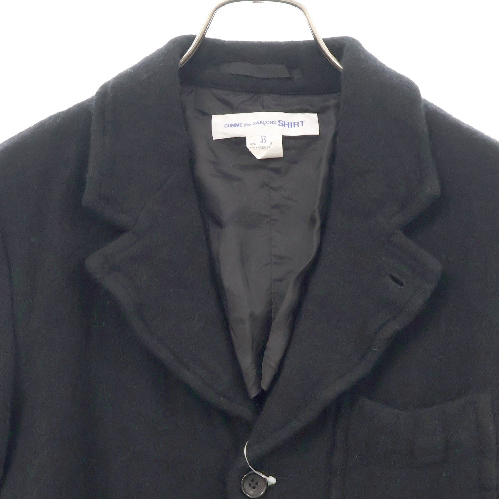 COMME des GARCONS SHIRT(コムデギャルソンシャツ) 24AW 縮絨加工 袖ニット シングルジャケット ブラック FN-J506