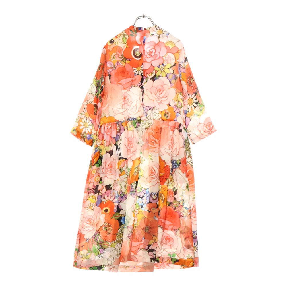 COMME DES GARCONS GIRL(コムデギャルソンガール) 22AW 高橋真琴 アートプリント リボンデザイン ポリエステル ロングワンピース マルチカラー レディース NJ-O007