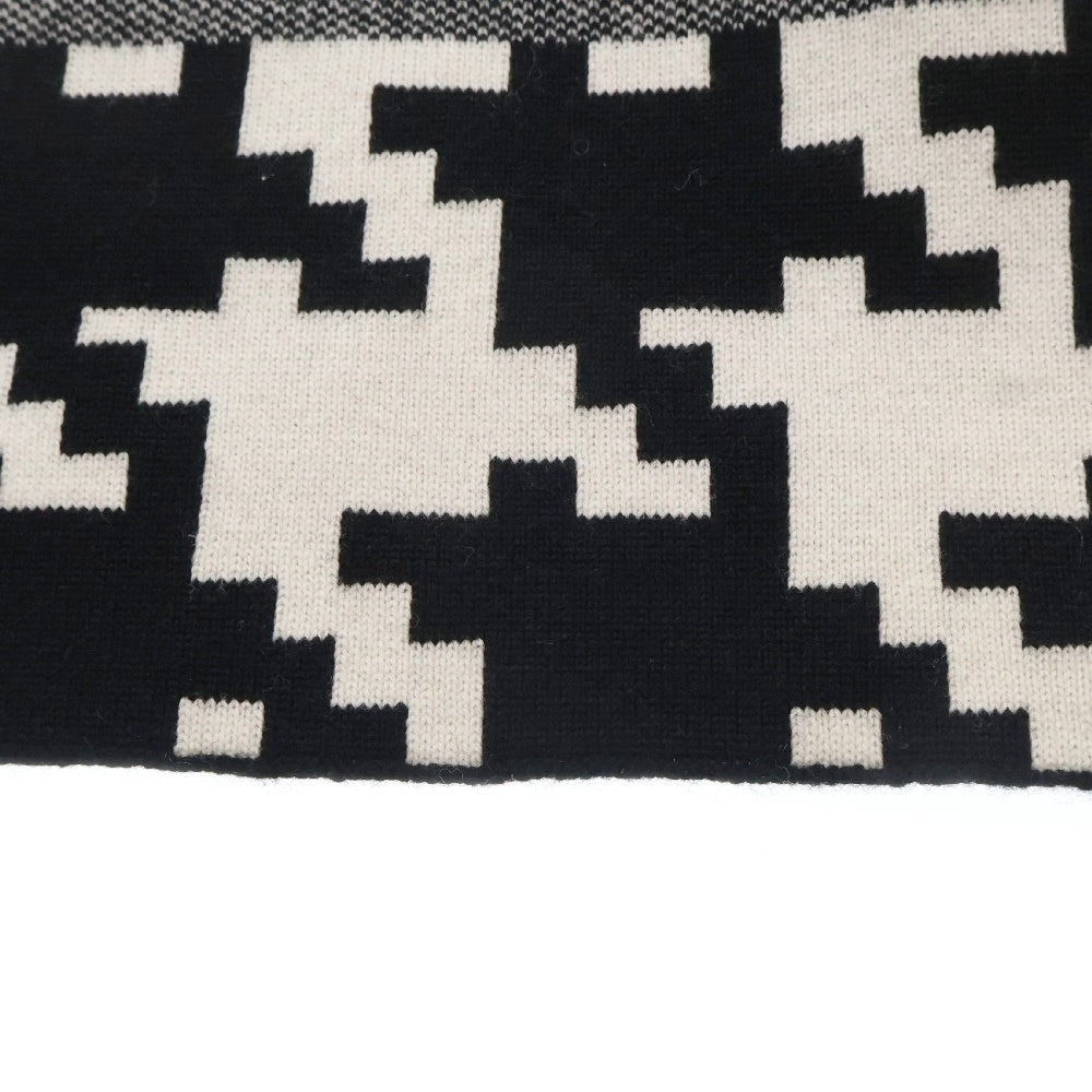Christian Dior(クリスチャンディオール) Digital Chidori Cashmere Stole デジタル千鳥柄 カシミア混ウール マフラー ストール ホワイト/ブラック レディース 21PDP311I050