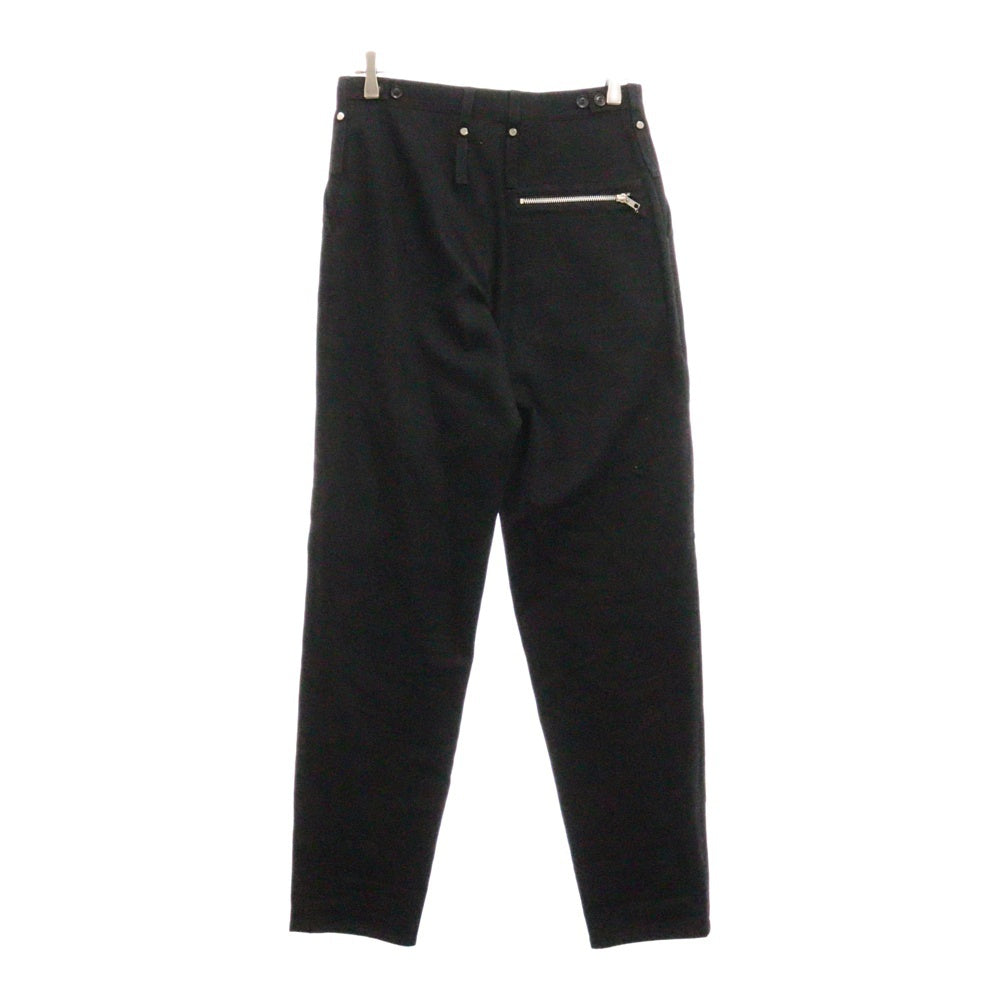B Yohji Yamamoto(ビー ヨウジヤマモト) スタッズ装飾 ボンテージ ストレッチ テーパード デニムパンツ ブラック ND-P62-003