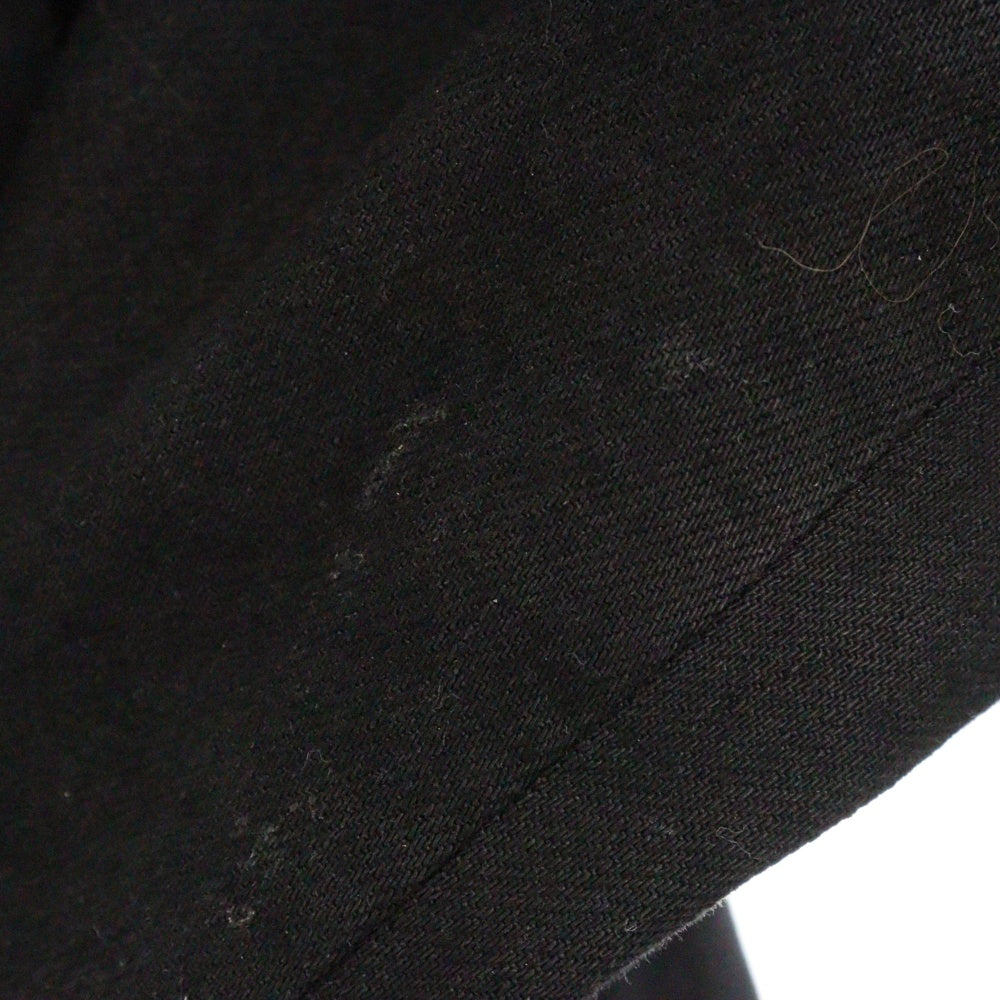 B Yohji Yamamoto(ビー ヨウジヤマモト) スタッズ装飾 ボンテージ ストレッチ テーパード デニムパンツ ブラック ND-P62-003