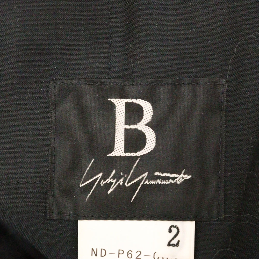 B Yohji Yamamoto(ビー ヨウジヤマモト) スタッズ装飾 ボンテージ ストレッチ テーパード デニムパンツ ブラック ND-P62-003