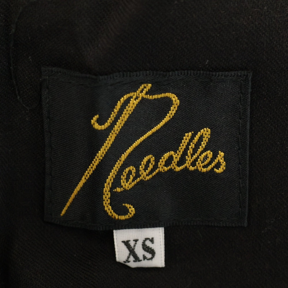Needles(ニードルス) パピヨン刺繍 ドローコード パイピングロングパンツ グリーン J0170