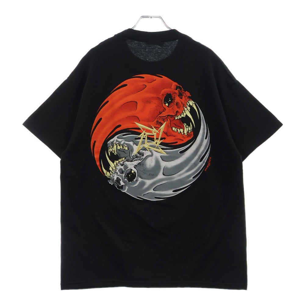 VINTAGE(ヴィンテージ) 90S VINTAGE METALLICA PUSHEAD REBEL ヴィンテージ メタリカ パスヘッド レベル スカル 両面プリント 半袖Tシャツ カットソー ブラック