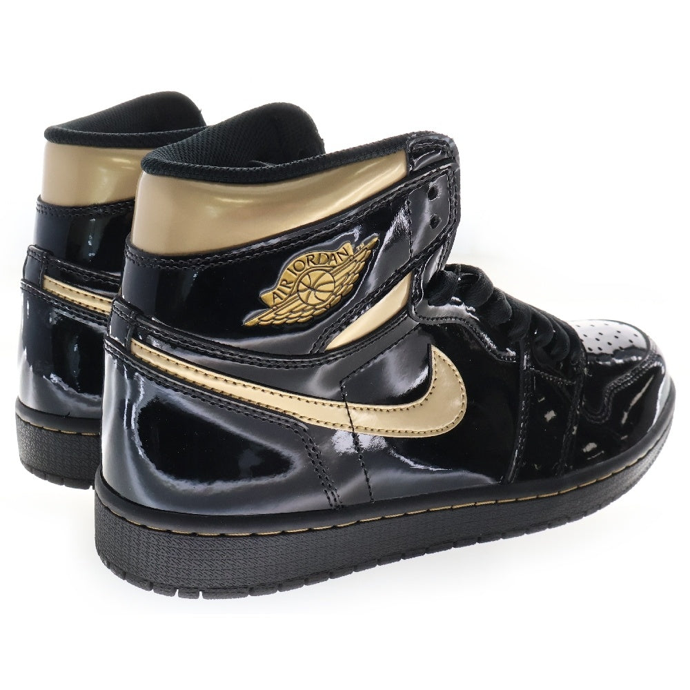 NIKE(ナイキ) ナイキ エアジョーダン1 ハイ メタリック ゴールド ハイカットスニーカー ブラック/ゴールド US8.5/26.5cm 555088-032