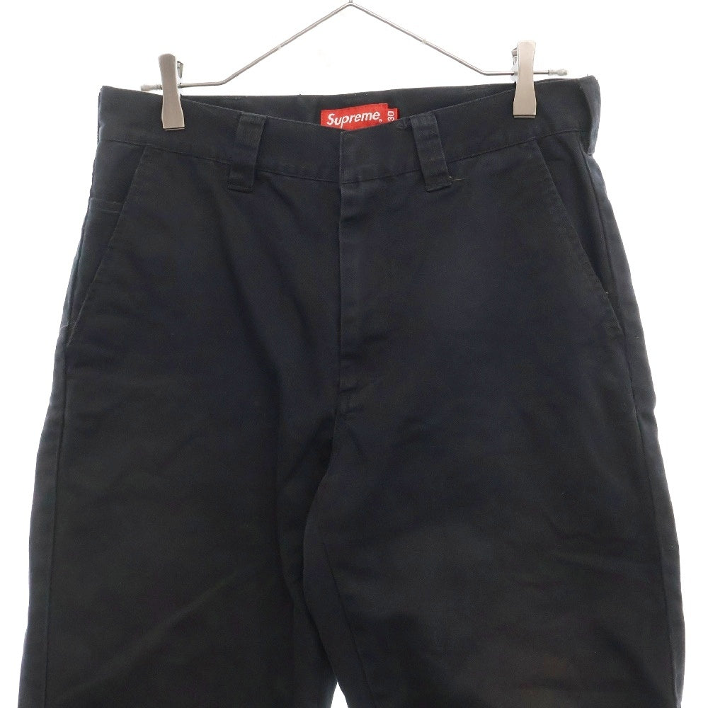 SUPREME(シュプリーム) 22AW Work Pant コットン ジップフライ ワークパンツ ブラック