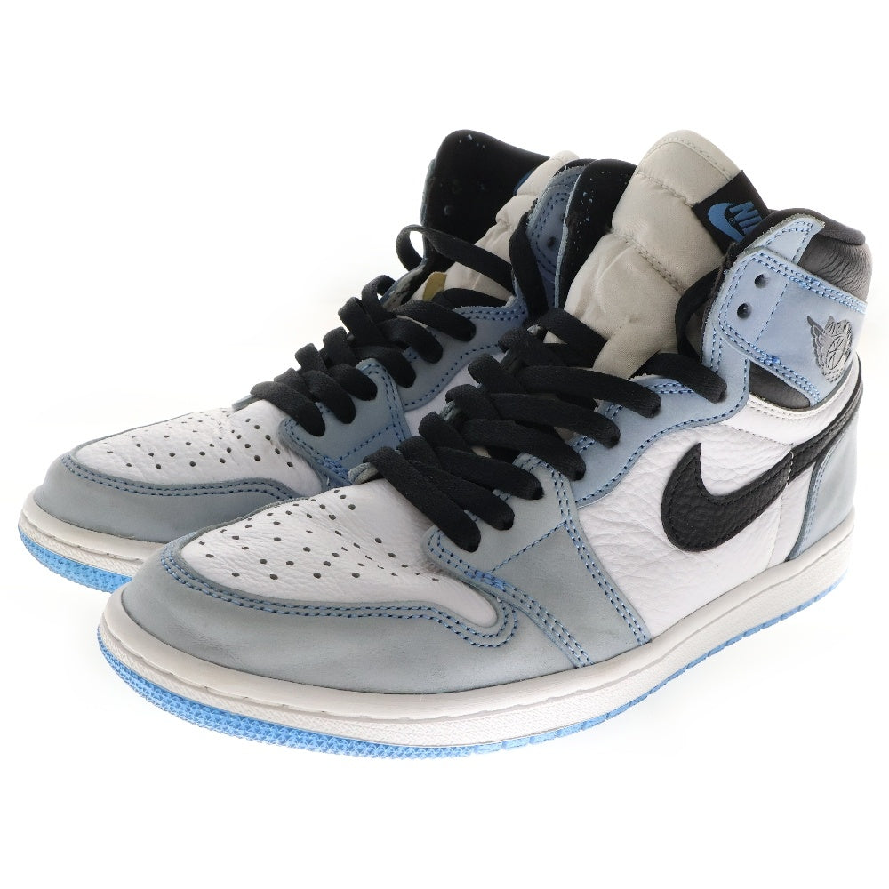 NIKE(ナイキ) AIR JORDAN 1 RETRO HIGH OG UNIVERCITY BLUE エアジョーダン ハイ ユニバーシティーブルー ハイカットスニーカー ブルー/ホワイト US8/26cm 555088-134