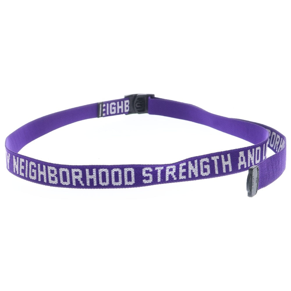NEIGHBORHOOD(ネイバーフッド) 19SS S&L/P-BELT キャンバス ロゴベルト パープル 191MYNH-AC06