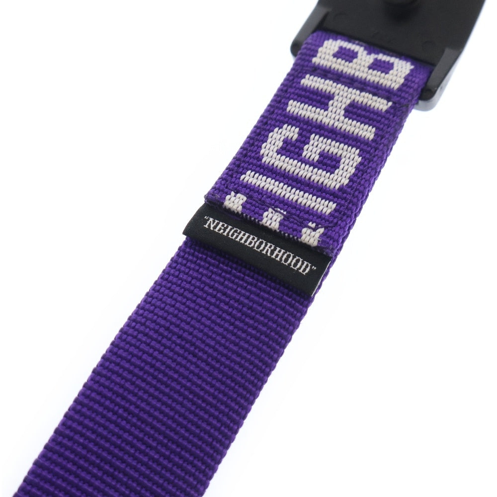 NEIGHBORHOOD(ネイバーフッド) 19SS S&L/P-BELT キャンバス ロゴベルト パープル 191MYNH-AC06