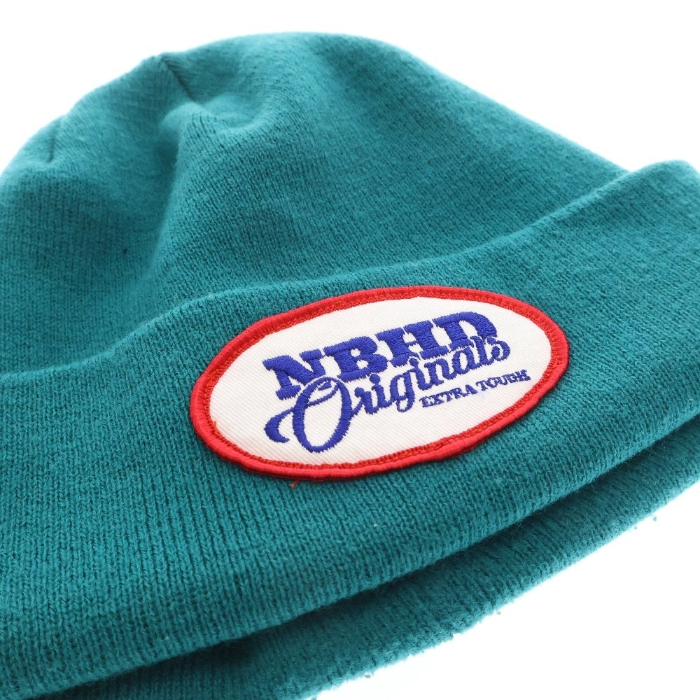 NEIGHBORHOOD(ネイバーフッド) 23AW BEANIE ワッペン ロゴ ニット ビーニー 帽子 グリーン 232YGNH-HT01