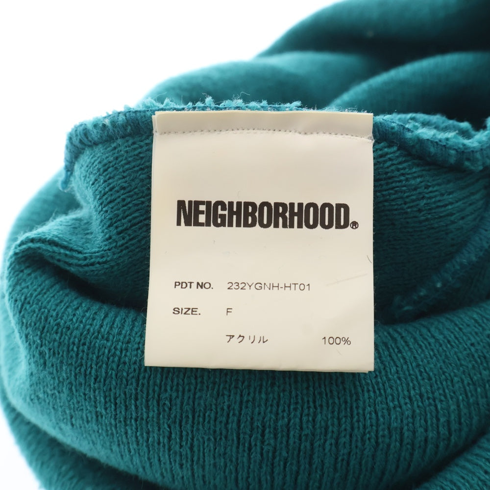 NEIGHBORHOOD(ネイバーフッド) 23AW BEANIE ワッペン ロゴ ニット ビーニー 帽子 グリーン 232YGNH-HT01