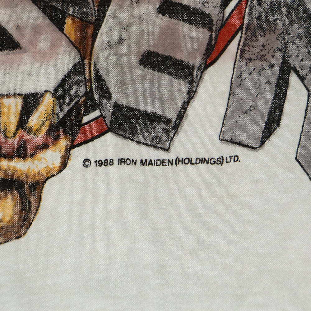 VINTAGE(ヴィンテージ) 80S IRON MAIDEN WORLD TOUR TEE アイアン メイデン ワールド ツアー 両面プリント 半袖Tシャツ カットソー ホワイト