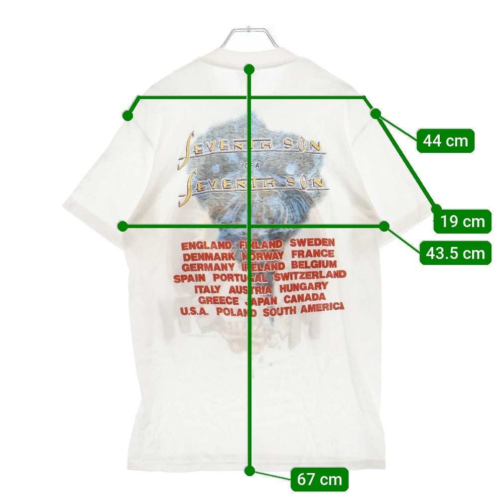VINTAGE(ヴィンテージ) 80S IRON MAIDEN WORLD TOUR TEE アイアン メイデン ワールド ツアー 両面プリント 半袖Tシャツ カットソー ホワイト