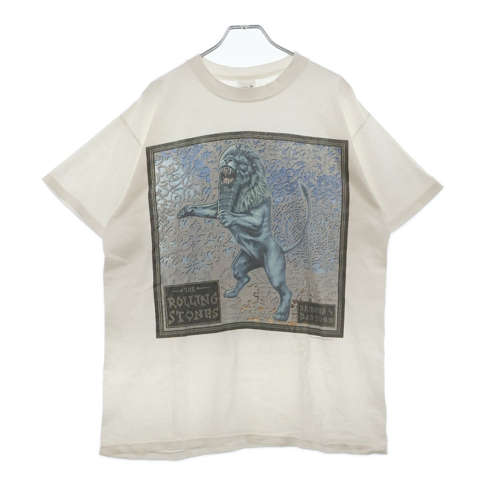 VINTAGE(ヴィンテージ) 90s THE STONES BRIDGES TO BABYLON TEE ANVIL ヴィンテージ ローリングストーンズ ライオンプリント クルーネック半袖Tシャツ ホワイト
