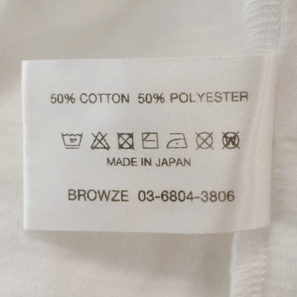 ENNOY(エンノイ) 24SS L/S T-Shirts ロゴラバーパッチ クルーネック長袖 Tシャツ カットソー ホワイト SS24BRENCT03NTL
