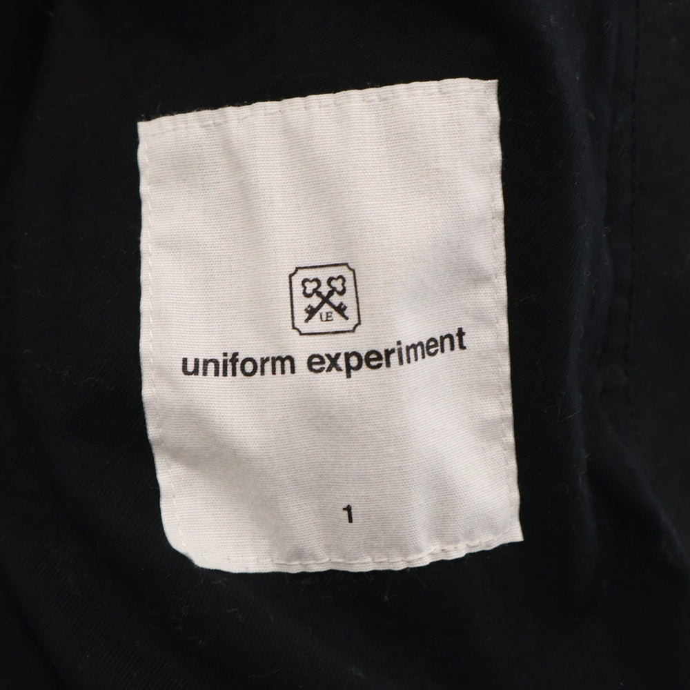 UNIFORM EXPERIMENT(ユニフォームエクスペリメント) バックプリント スタンドカラーブルゾン ミリタリージャケット ブラック UE-101032