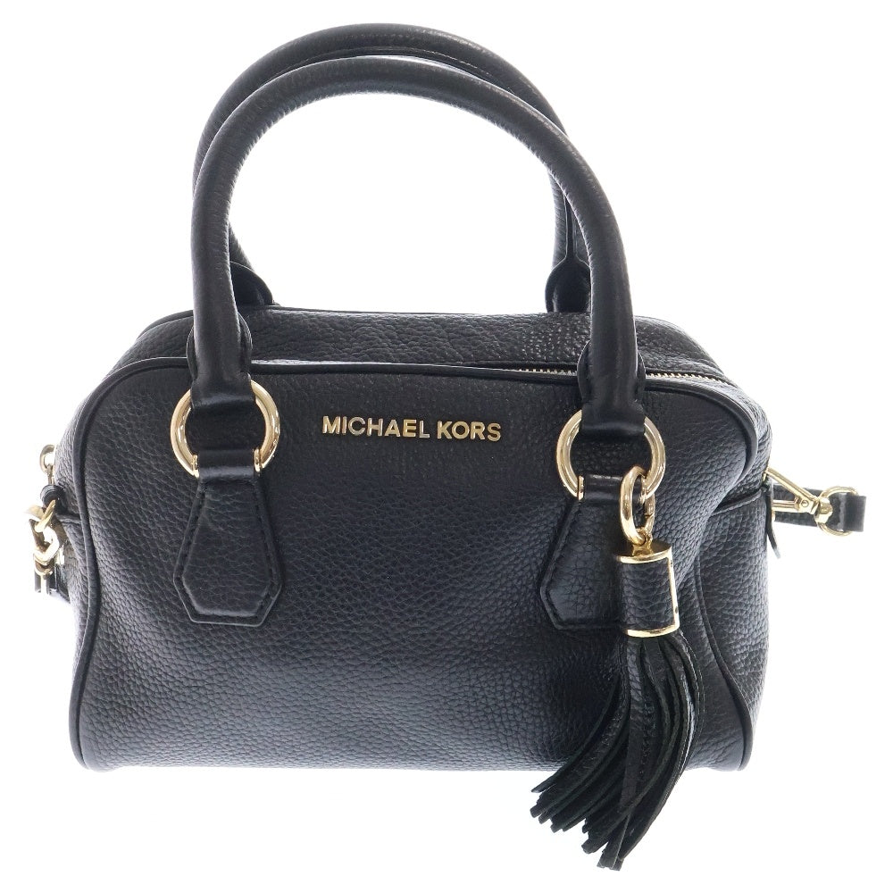 MICHAEL KORS(マイケルコース) フロントロゴ レザー ミニハンドバッグ ブラック レディース 35T7GBFS1L